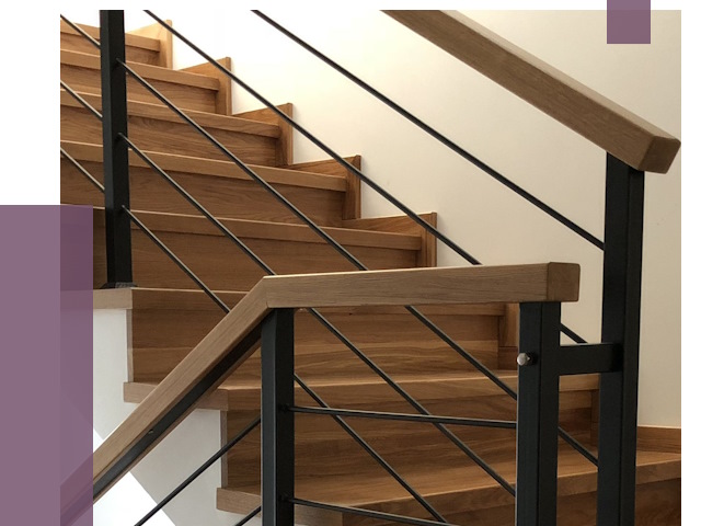 Обшивка металлической лестницы деревом в Тейково от 4621 руб.