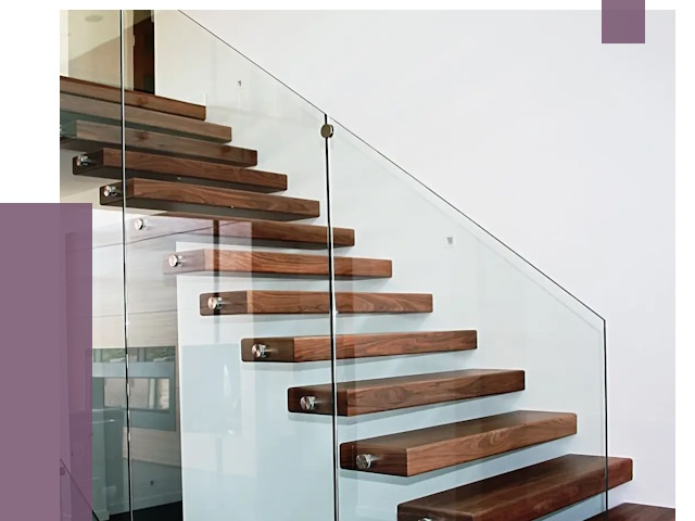 Стеклянные перила для лестницы в Тейково от 15766 руб.