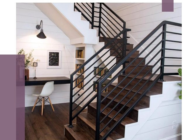 Перила для лестницы в доме в Тейково от 7883 руб. — ПРОЛЁТ-Ткв