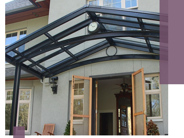 Изготовление и монтаж навесов и козырьков в Тейково