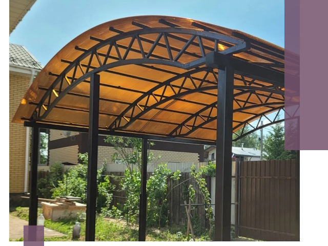 Изготовление навесов под ключ в Тейково из качественных материалов