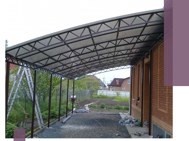 Профессиональный монтаж навесов под ключ в Тейково