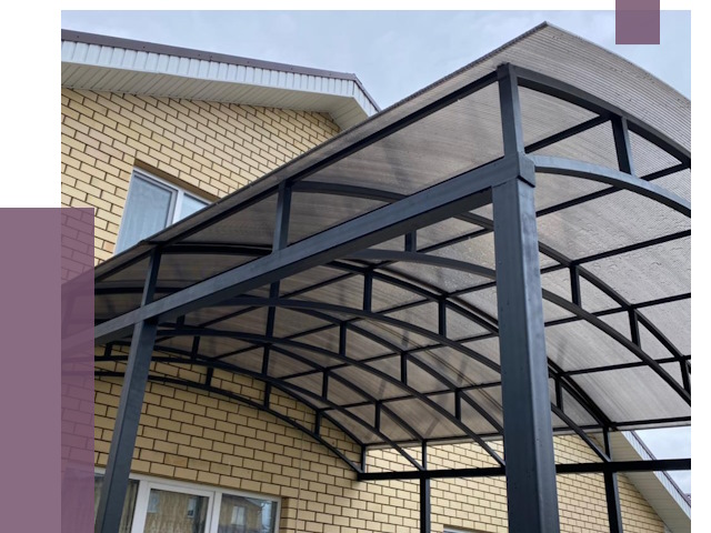 Монтаж козырьков в Тейково от 12232 руб. | ПРОЛЁТ-Ткв