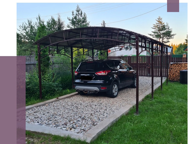 Навесы для автомобиля в Тейково от 13972 руб.  | ПРОЛЁТ-Ткв