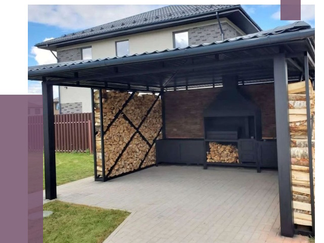 Навесы для барбекю в Тейково от 13537 руб. под ключ | ПРОЛЁТ-Ткв