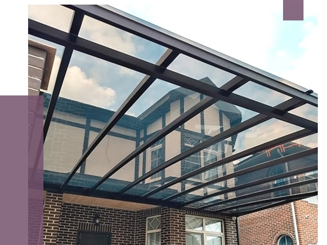 Навесы из поликарбоната в Тейково от 9155 руб. под ключ — ПРОЛЁТ-Ткв