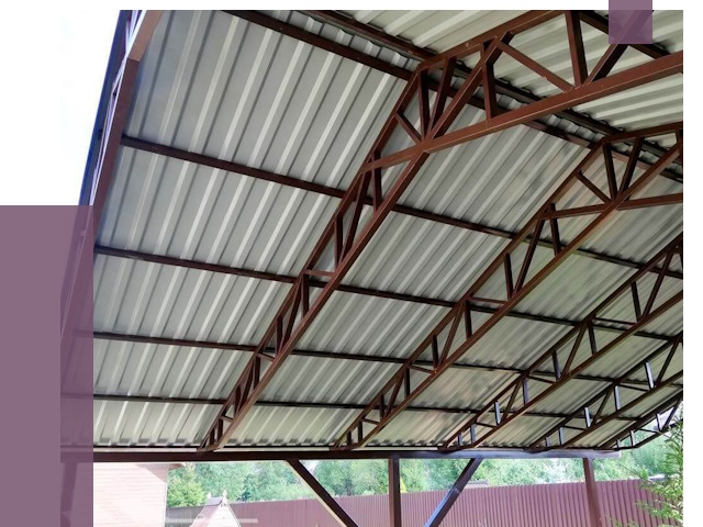 Навесы из профнастила в Тейково от 7829 руб. | ПРОЛЁТ-Ткв