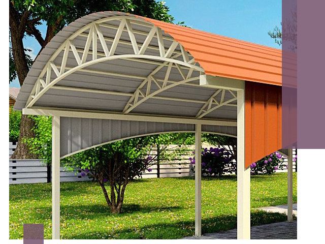 Навесы из профнастила под ключ в Тейково — установка и монтаж