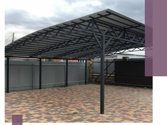 Металлические навесы под ключ в Тейково — изготовление и монтаж