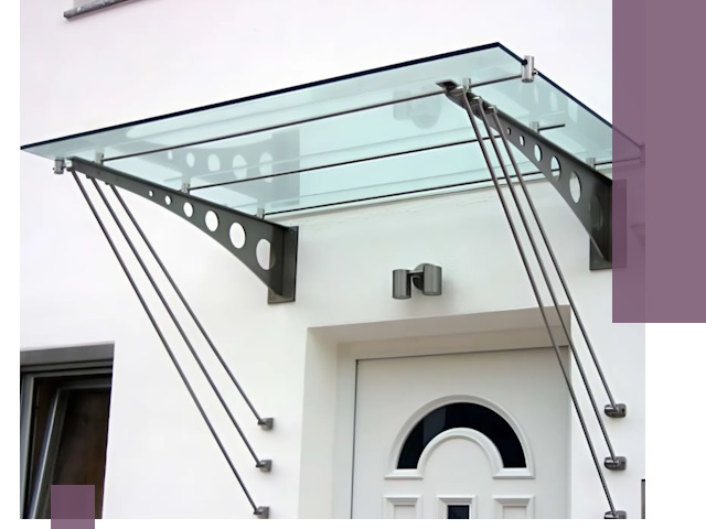 Козырьки над входом под ключ в Тейково — изготовление и монтаж