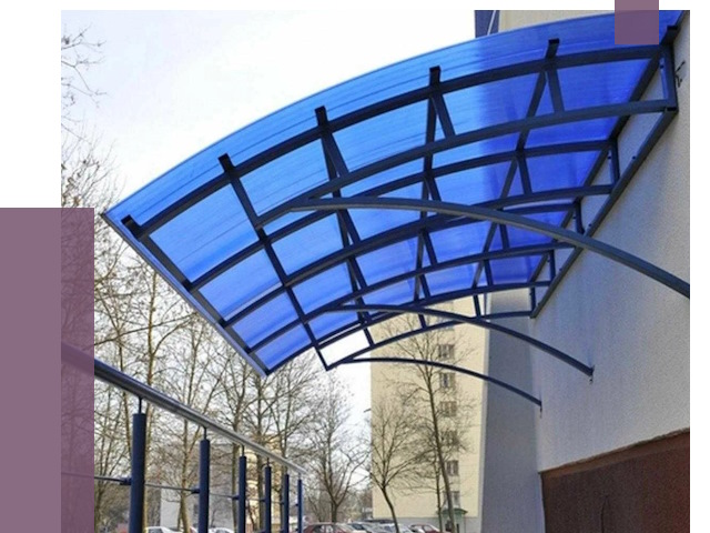 Козырьки из поликарбоната в Тейково от 4567 руб. под ключ | ПРОЛЁТ-Ткв