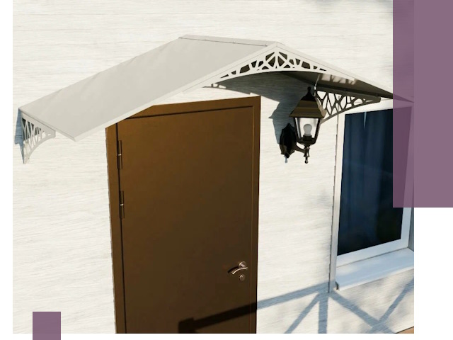 Металлические козырьки на входы и террасы в Тейково