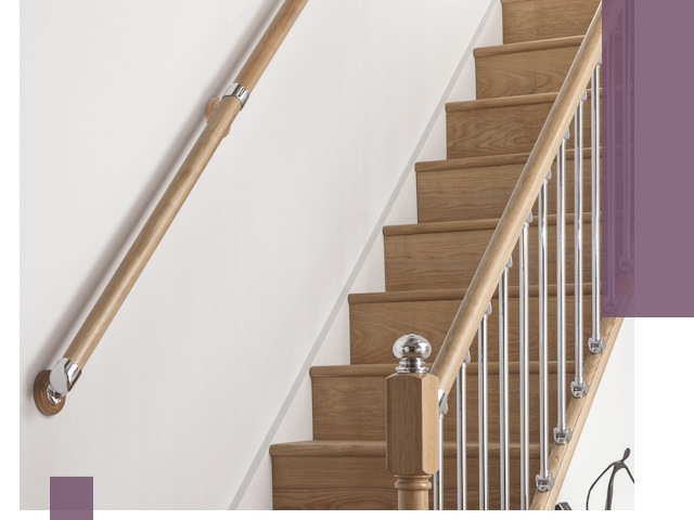 Пристенные поручни из стали и нержавейки под монтаж в Тейково